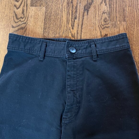 Zara Black High Rise Wide Leg Cotton Blend Pants Women’s Size 12 - Picture 4 of 8